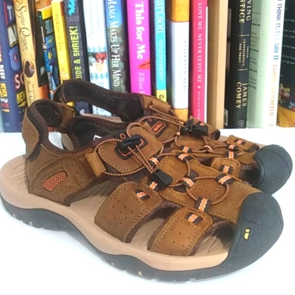 RUMDAX MEN'S LEATHER OUTDOOR CLOSED TOE SPORT SANDALS SIZE EU48-US 14 NWT - Picture 8 of 15